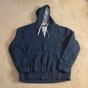 Polo Ralph Lauren Navy Blue Zip Up Hoodie XXL